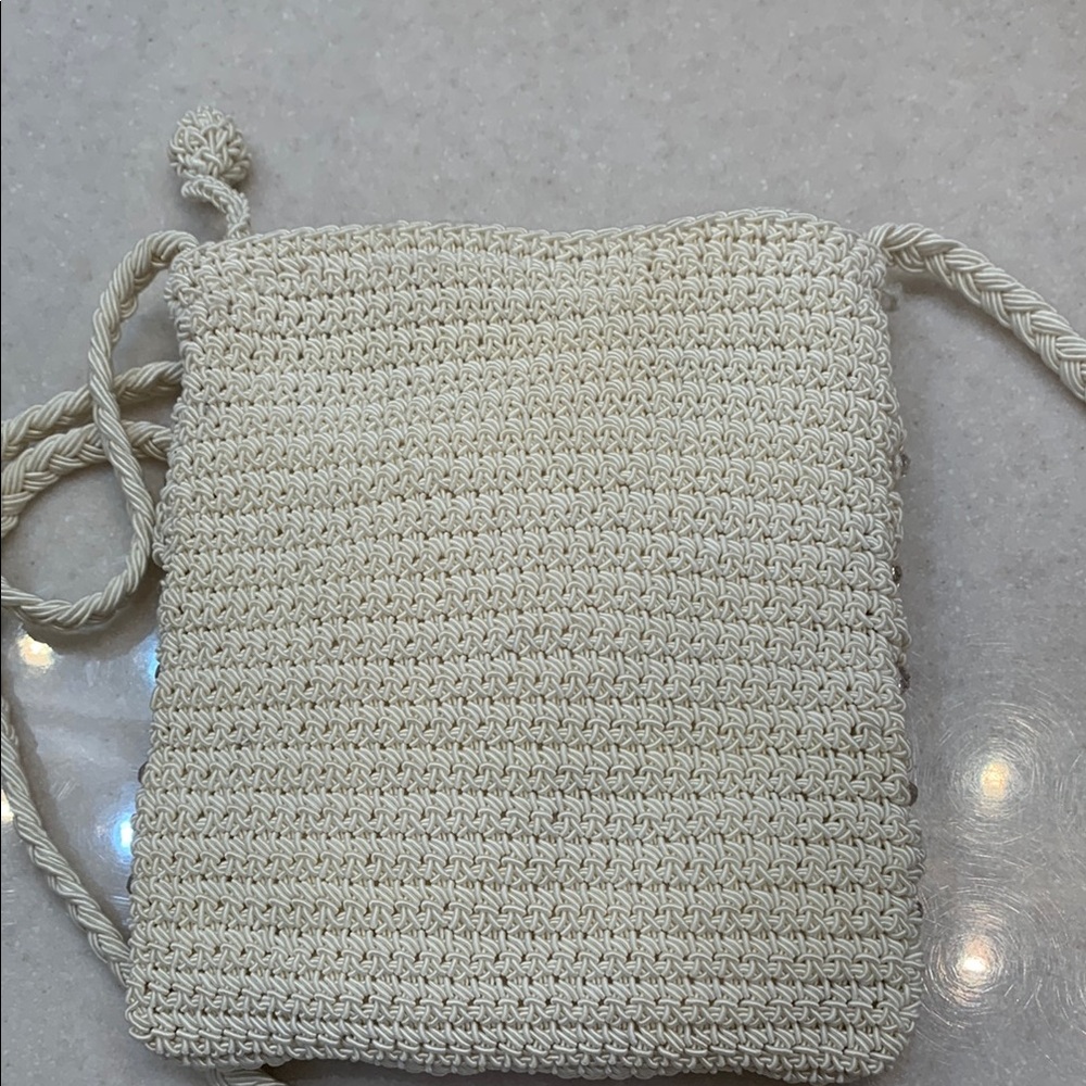 Cream Crochet Shoulder Bag - Picture 3 of 5